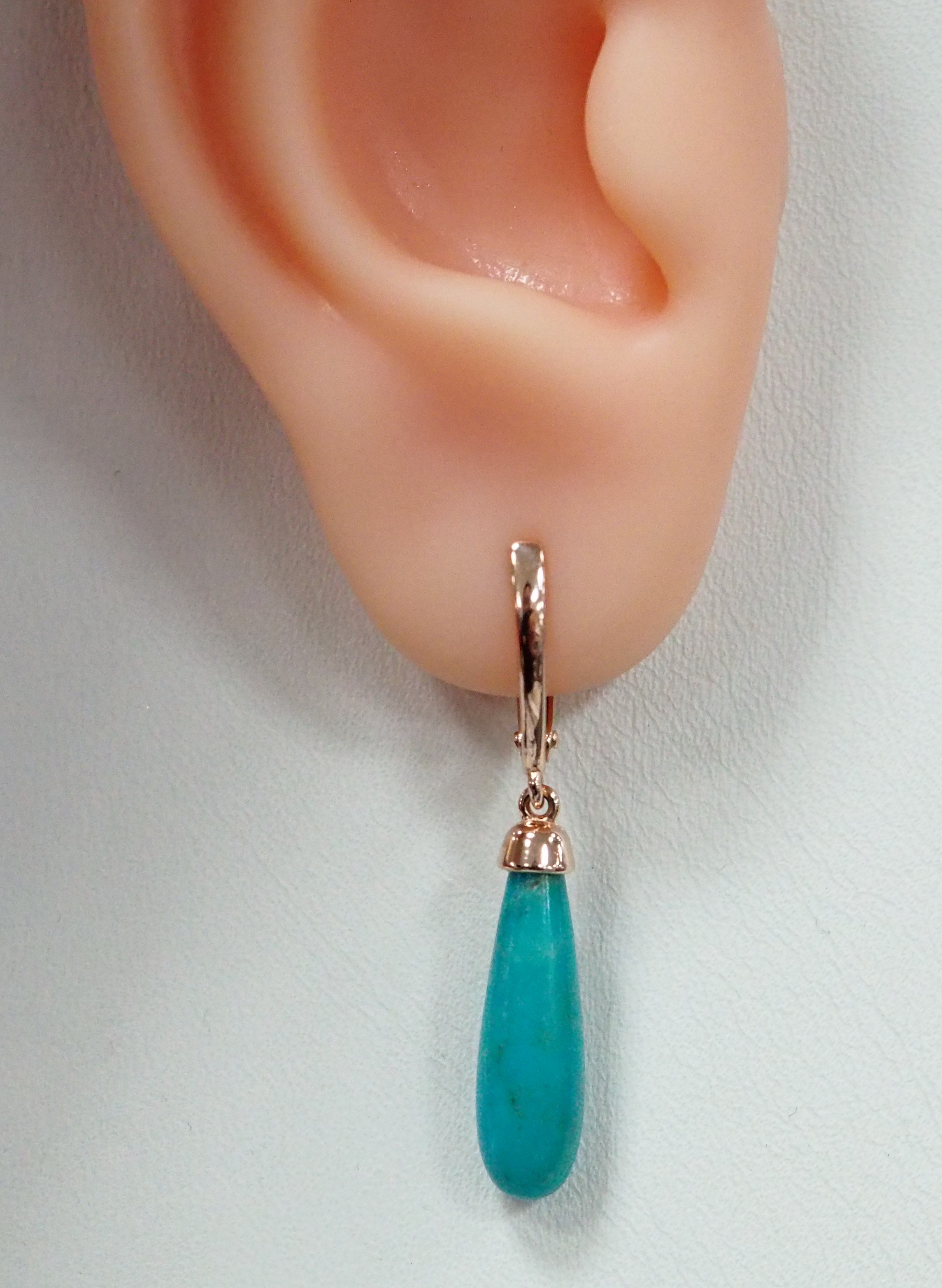 Серебряные серьги с бирюзой